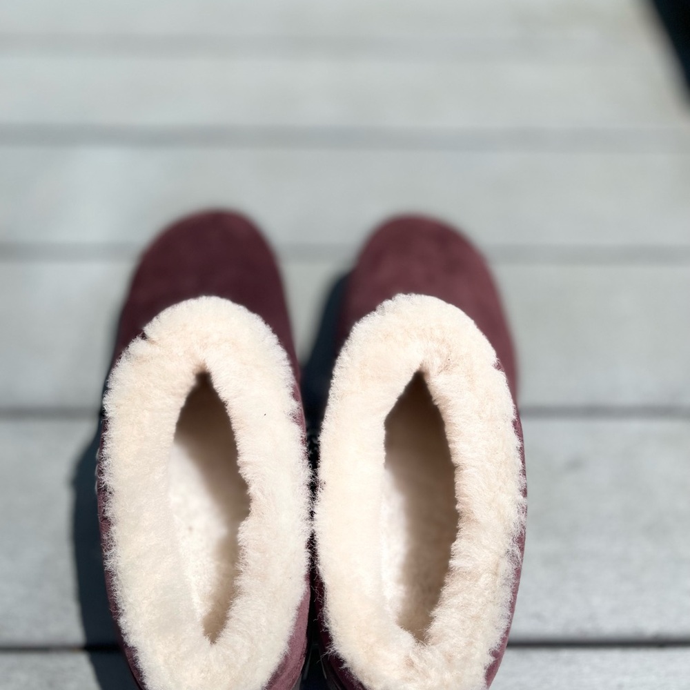 Merrell Brown and Cream Mules Cozy Slip-On Clogs